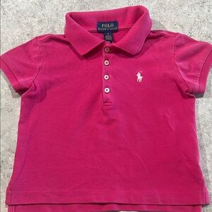 Polo by Ralph Lauren Hot Pink Girls' Polo Shirt with White Pony